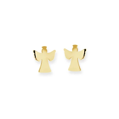 Boucles d'oreilles ange en or jaune 10k. Color: jaune | Doucet Latendresse