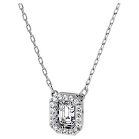 Collier Una en Métal Rhodié avec Cristaux Swarovski - 43cm. Color: blanc | Doucet Latendresse