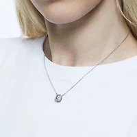 Collier Una en Métal Rhodié avec Cristaux Swarovski - 38 - 43 cm. Color: blanc | Doucet Latendresse