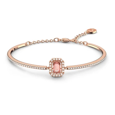 Bracelet-jonc Millenia Swarovski Zirconia taille octogone, Rose, Placage de ton or rosé. Color: rose | Doucet Latendresse