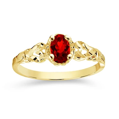 10k ring with july stone. Color: yellow | Doucet Latendresse