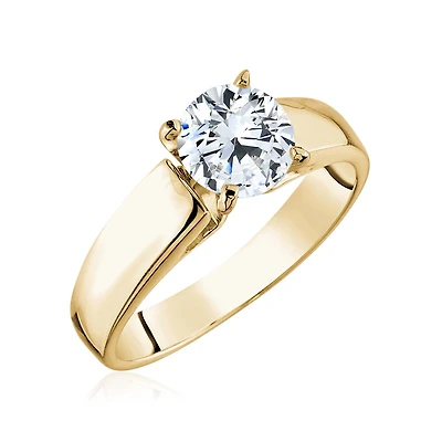 Bague pour femme - Or jaune 10K avec Zircon Cubique. Color: jaune | Doucet Latendresse