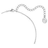 Collier Una en Métal Rhodié avec Cristaux Swarovski Bleu - 38 - 43 cm. Color: blanc | Doucet Latendresse