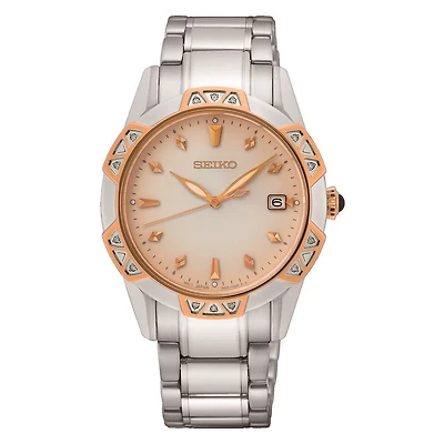 Montre pour femme Seiko- Crystal saphire acier 2 tones | Doucet Latendresse