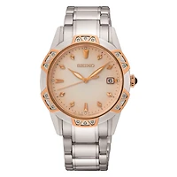 Montre pour femme Seiko- Crystal saphire acier 2 tones | Doucet Latendresse