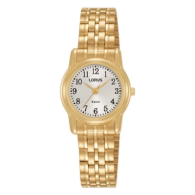 Montre pour femme Lorus- En acier jaune et cadran blanc | Doucet Latendresse