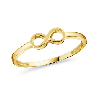 10K mini infinity ring. Color: yellow | Doucet Latendresse