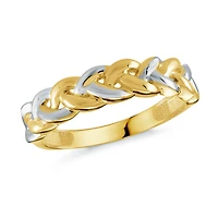 Bague tressée 10k. Color: 2 tons | Doucet Latendresse