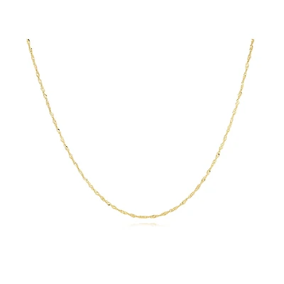 20'' Singapore chain for women - 10K yellow gold. Color: yellow | Doucet Latendresse