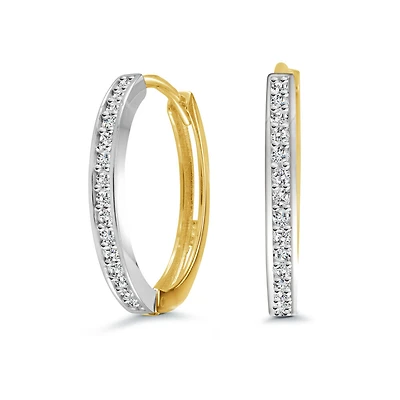 Hoop earrings for women with cubic zirconia
