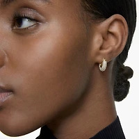 Boucle d'Oreilles Dextera en Métal Plaqué Or avec Cristaux Swarovski