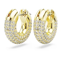 Boucle d'Oreilles Dextera en Métal Plaqué Or avec Cristaux Swarovski