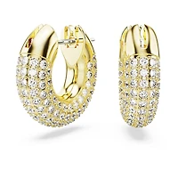 Boucle d'Oreilles Dextera en Métal Plaqué Or avec Cristaux Swarovski