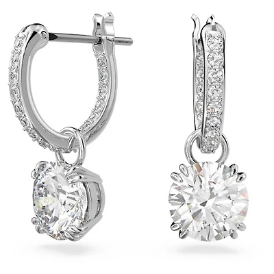 Swarovski ''Constella'' pendants earrings - White, Rhodium plated. Color: white | Doucet Latendresse