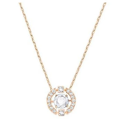 Swarovski ''  Sparkling Dance'' necklace - White, Rose gold-tone plated. Color: yellow | Doucet Latendresse