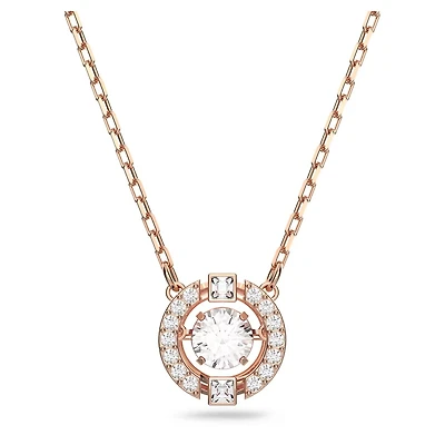 Collier Una en Métal Plaqué Or Rose avec Cristaux Swarovski - 15