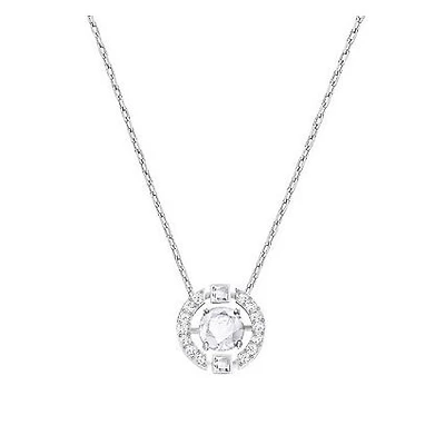 Swarovski ''  Sparkling Dance'' necklace - White, Rhodium plated. Color: white | Doucet Latendresse
