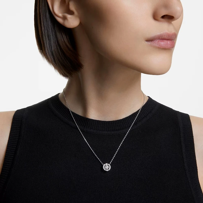 Collier Una en Métal Rhodié avec Cristaux Swarovski - 15
