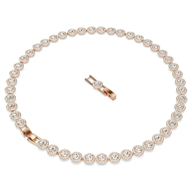 Collier Una Angelic en Métal Plaqué Or Rose avec Cristaux Swarovski - 15