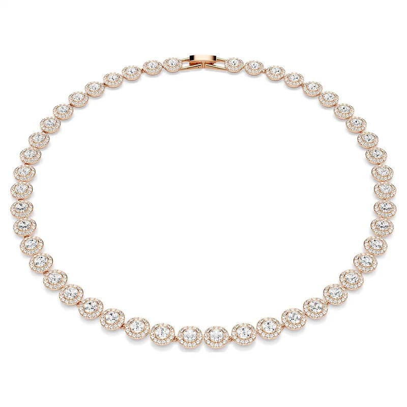 Collier Una Angelic en Métal Plaqué Or Rose avec Cristaux Swarovski - 15