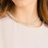 Collier Una Angelic en Métal Plaqué Or Rose avec Cristaux Swarovski - 15