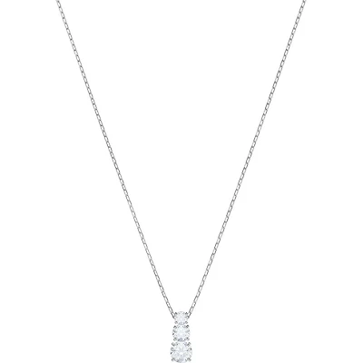 Swarovski '' Attract Trilogy '' pendant -  White, Rhodium plated. Color: white | Doucet Latendresse