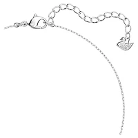 Collier Stilla Attract en Métal Rhodié avec Cristaux Swarovski - 38cm - 43cm. Color: blanc | Doucet Latendresse