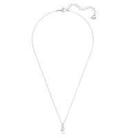Collier Stilla Attract en Métal Rhodié avec Cristaux Swarovski - 38cm - 43cm. Color: blanc | Doucet Latendresse