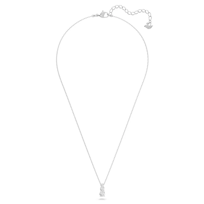 Collier Stilla Attract en Métal Rhodié avec Cristaux Swarovski - 43cm. Color: blanc | Doucet Latendresse