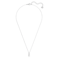 Collier Stilla Attract en Métal Rhodié avec Cristaux Swarovski - 43cm. Color: blanc | Doucet Latendresse