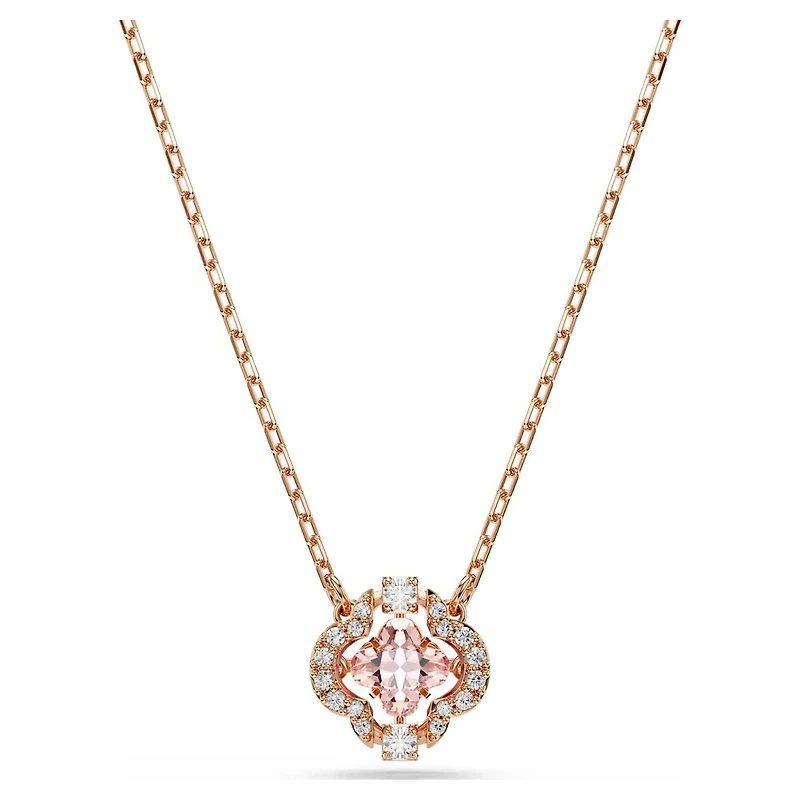 Collier Una en Métal Plaqué Or Rose avec Cristaux Swarovski - 15