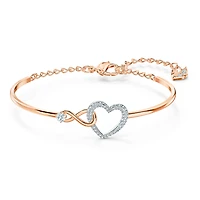 Bracelet Swarovski '' Infinity '' - Blanc, Finition mix de métaux. Color: 2 tons | Doucet Latendresse