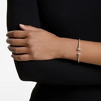 Manchette Mesmera en Métal Rhodié avec Cristaux Swarovski - 6.25