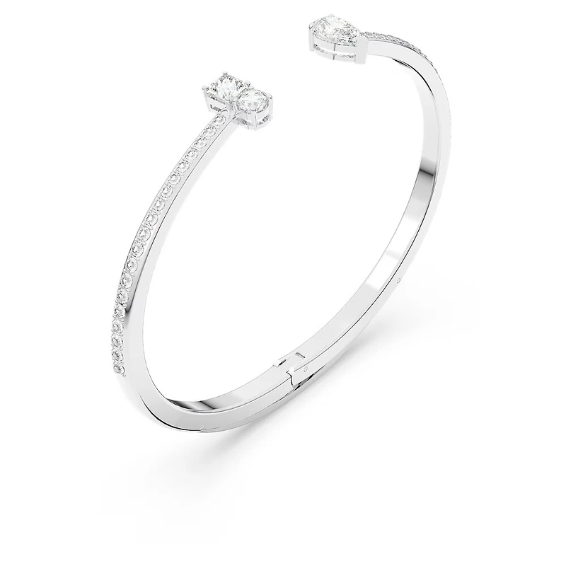 Manchette Mesmera en Métal Rhodié avec Cristaux Swarovski - 6.25