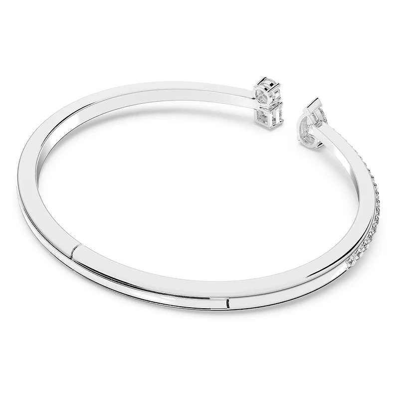 Manchette Mesmera en Métal Rhodié avec Cristaux Swarovski - 6.25