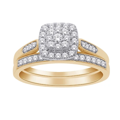 Set d'alliances pour femme - Or jaune 10K & diamants 33Pts. Color: jaune | Doucet Latendresse