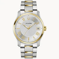 Montre homme Bulova boîtier en acier inoxydable doré et argenté | Doucet Latendresse