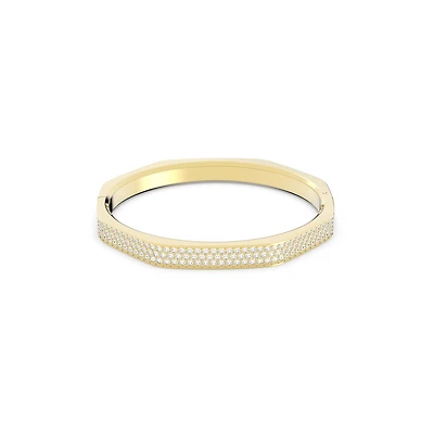 Bracelet-jonc Dextera en Métal Plaqué Or avec Cristaux Swarovski. Color: jaune | Doucet Latendresse