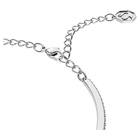 Bracelet-jonc Millenia en Métal Rhodié avec Cristaux Swarovski - 16.5 - 20 cm. Color: blanc | Doucet Latendresse