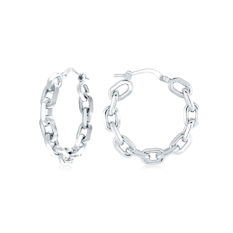 Paperclip Hoop earrings for women