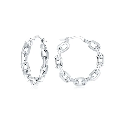 Paperclip Hoop earrings for women