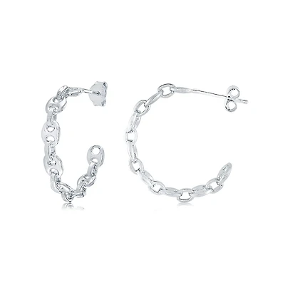 Boucles d'oreilles anneaux trombone pour femme