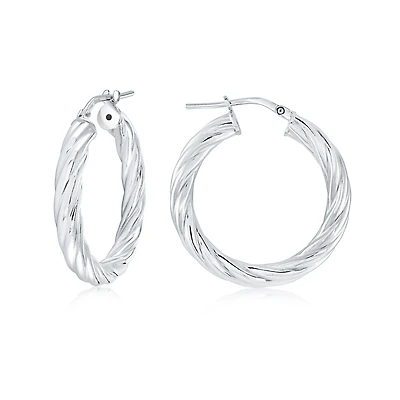 Twisted hoops earrings for women