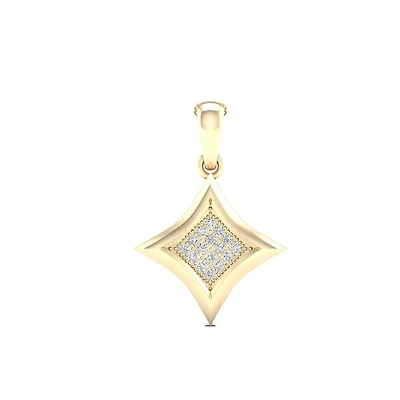 Pendentif étoile en Or jaune 10K et diamants 5pts. Color: jaune | Doucet Latendresse