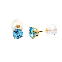 Earrings with genuine Topaz 5mm