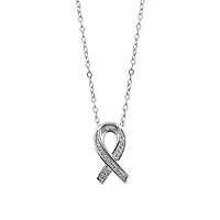 Cancer Symbol pendant in sterling silver .925 with cubic zirconia (chain included 18