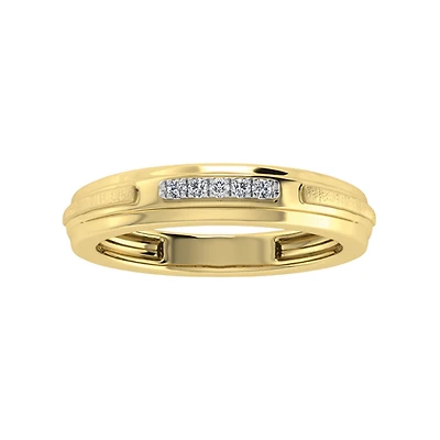 Jonc pour femme - Or jaune 10K & Diamants totalisant 3pts. Color: jaune | Doucet Latendresse
