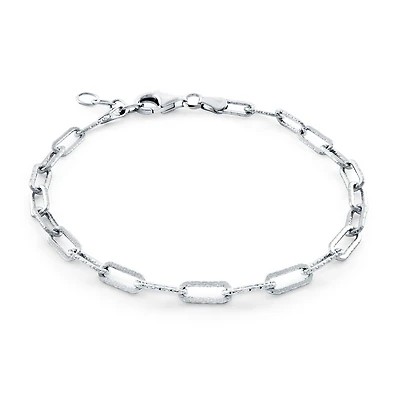 925 Sterling Silver Paperclip Bracelet