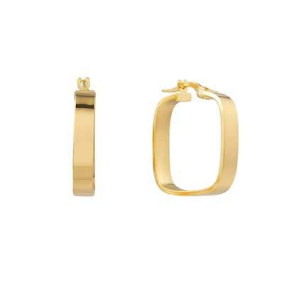 Boucles d'oreilles Carré en Or jaune 10K - 20mm. Color: jaune | Doucet Latendresse