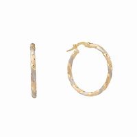 Hoop earrings for woman - 10K -tone gold